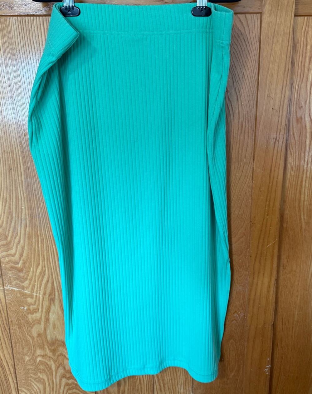 Nike Sportswear High-Waisted Ribbed Jersey Midi Skirt Green XL